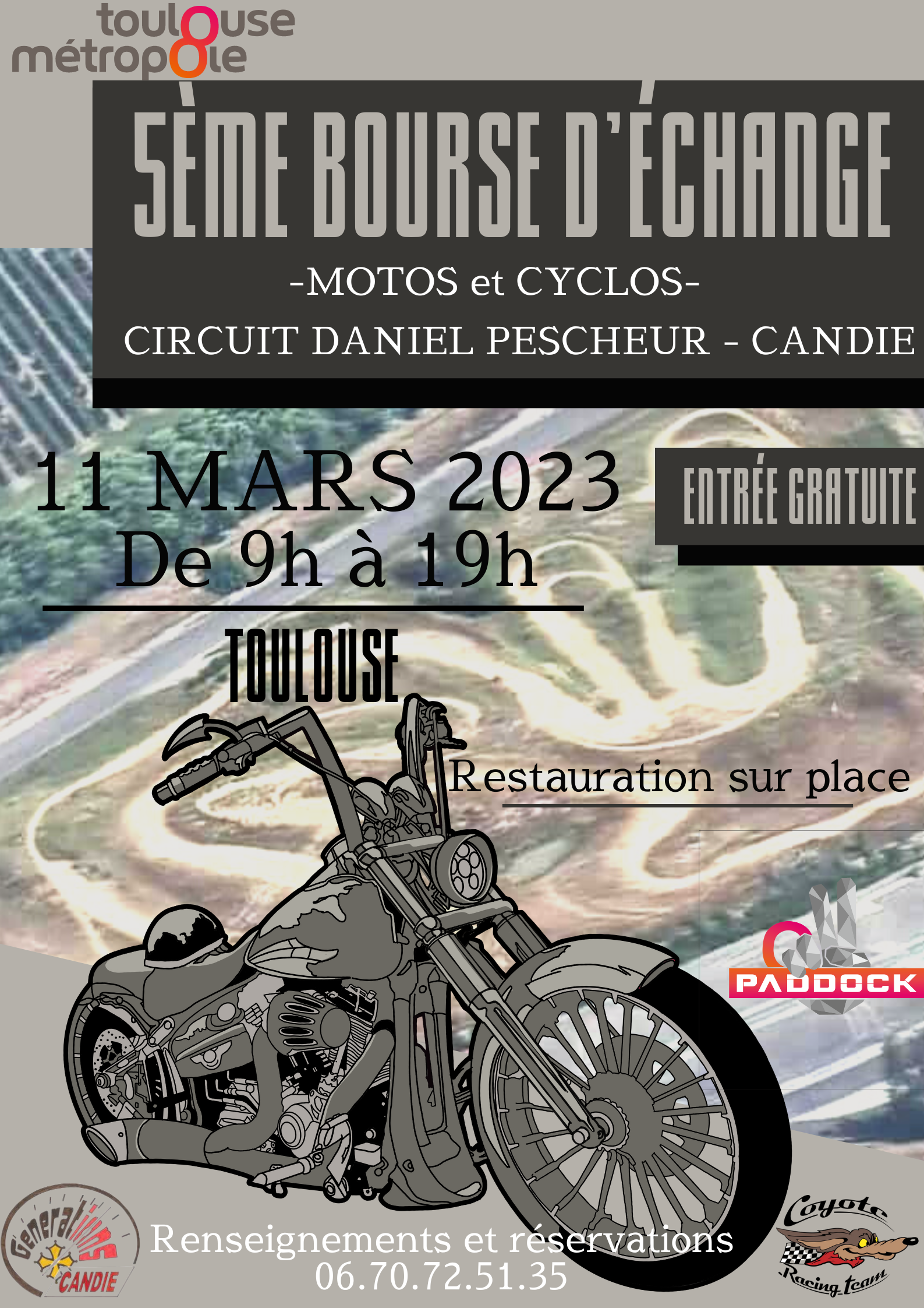 Gray Classic Custom Motorcycle Poster (2)