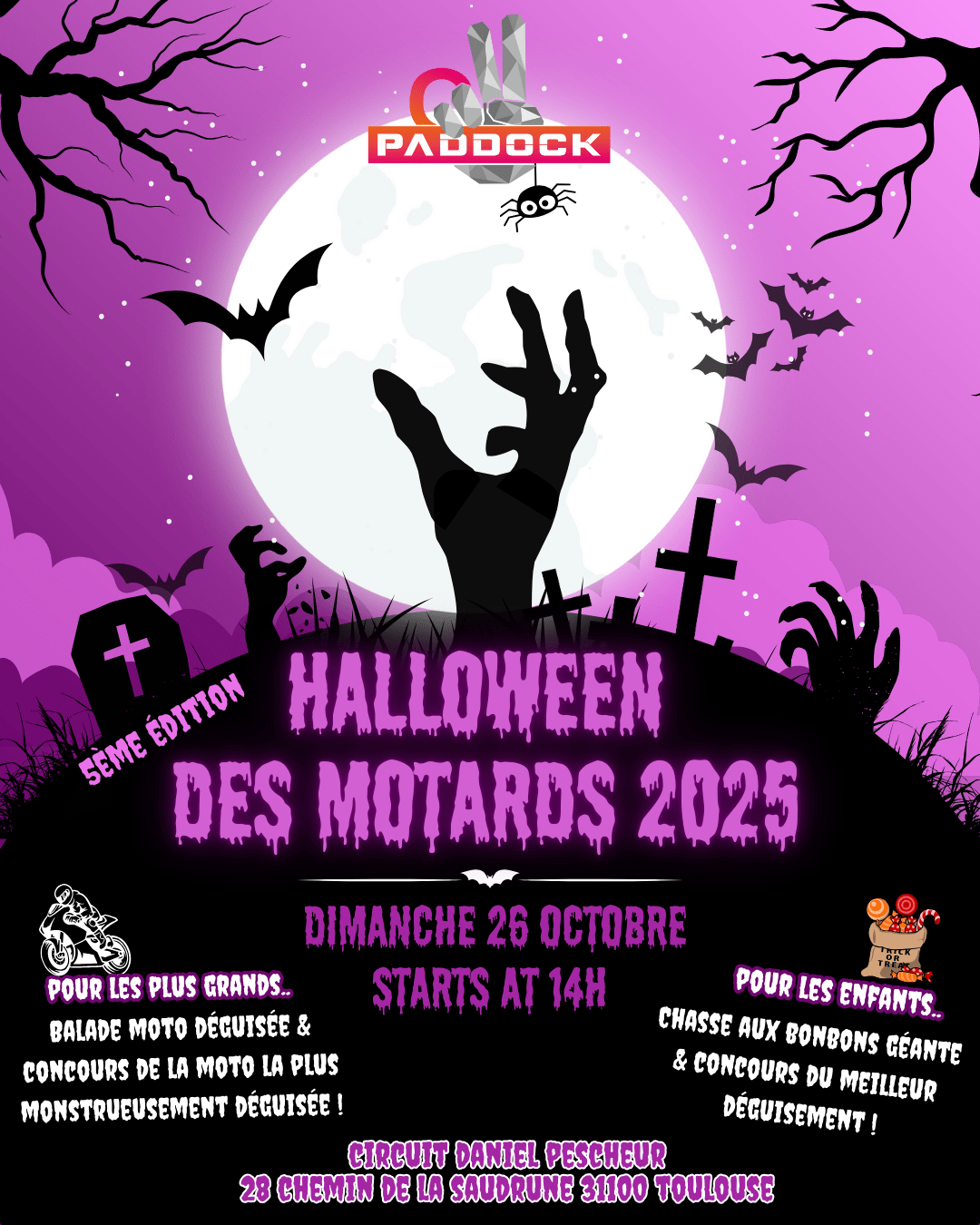 Purple Black Illustrative Halloween Party Poster (Publication Instagram (45))